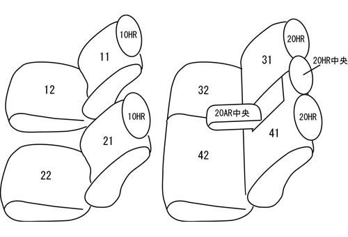 Clazzio クラッツィオ シートカバー ストリームステッチ ヴェゼル ハイブリッド RU3 RU4 H30 2～R3 4 EH-2011 BRIGHTFACE_UK
