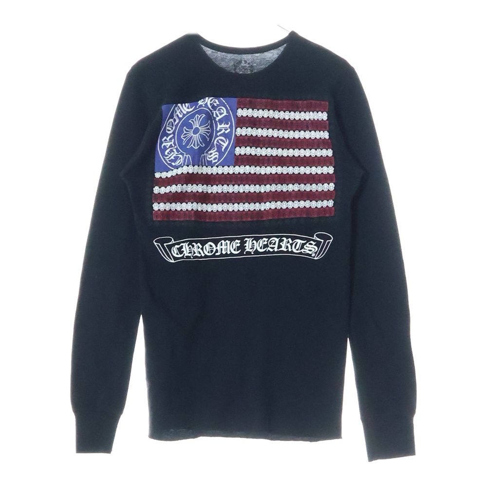 【CHROME HEARTS】 アメリカンフラッグ ロゴ 長袖 カットソー CHROME HEARTS (クロムハーツ) OLD American Flag アメリカン