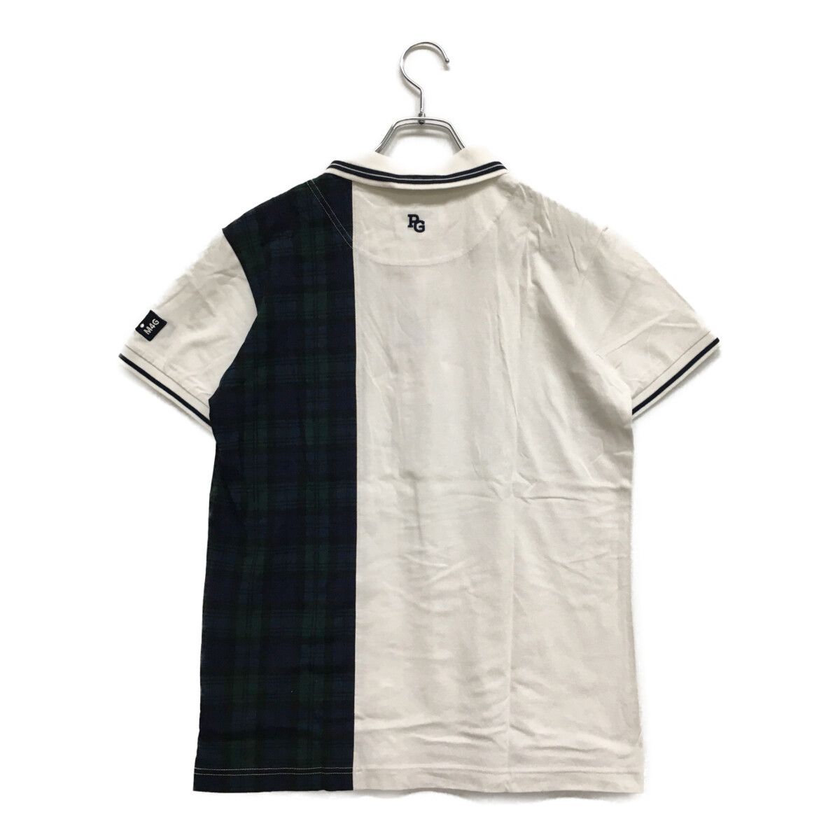 【未使用品】パーリーゲイツ ポロシャツ 半袖 ブラック ホワイト 総柄 サイズ4 中古 メンズ パーリーゲイツ PEARLY GATES 半袖ポロシャツ 4(M