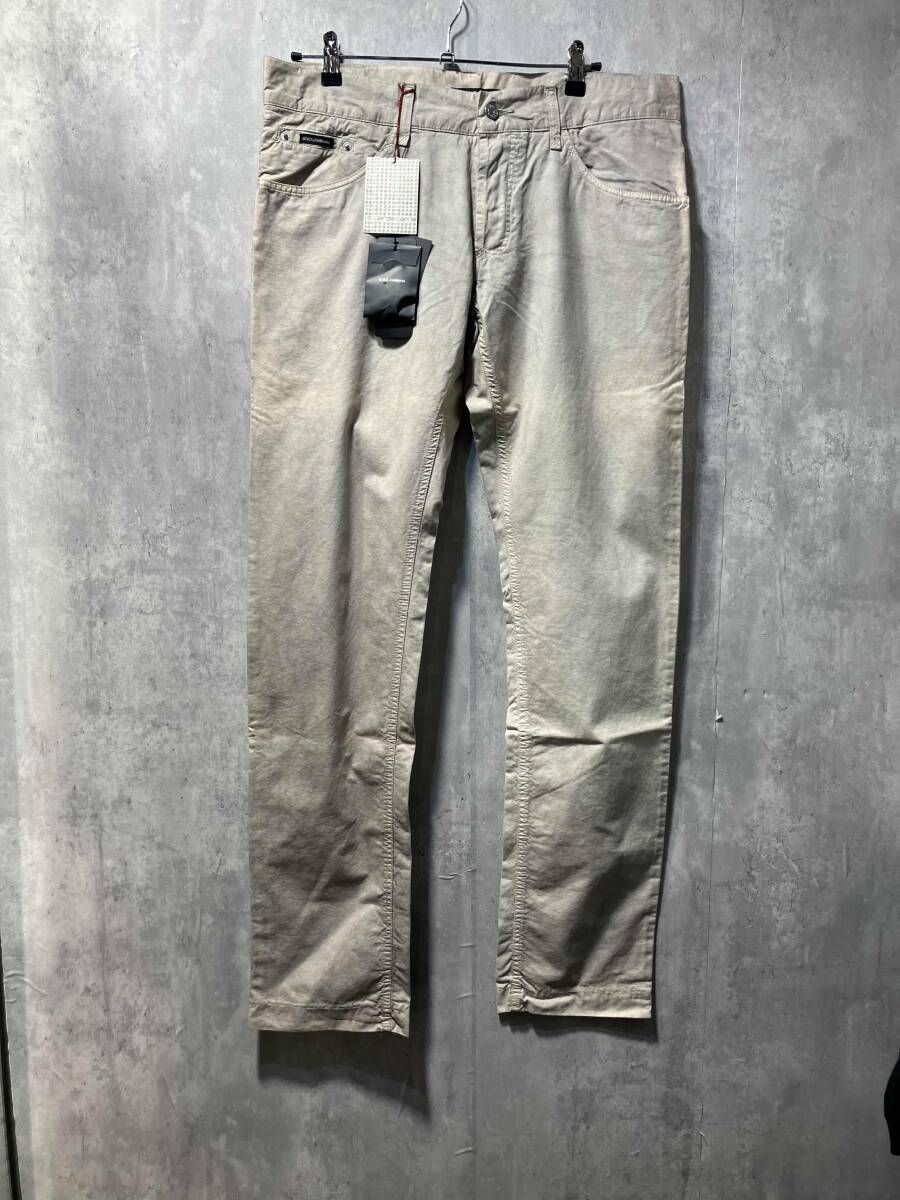 00s DOLCE ＆ GABBANA 加工 denim pants jeans デニムパンツ ジーンズ サイズ52 ベージュ ドルチェ-ガッバーナ