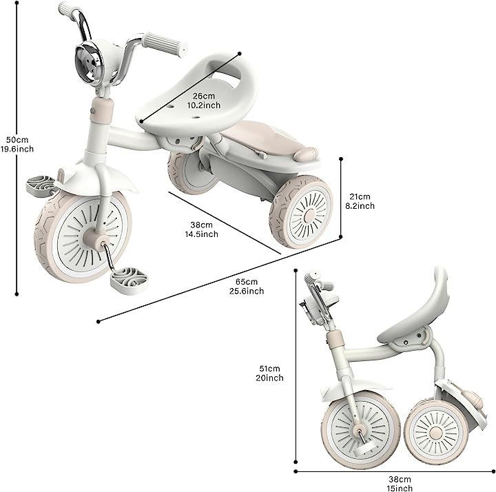 UBRAVOO 三輪車 子供用 ペダル付き 調整可能 コンパクト 超軽量