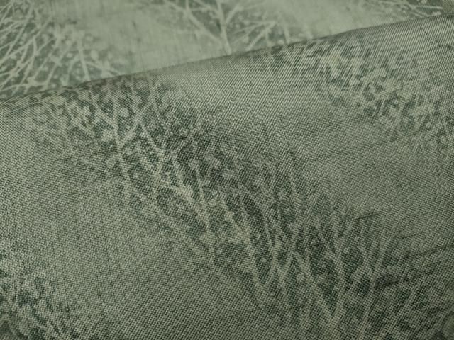 平和屋着物▽上質な小紋 単衣 斜線枝葉文 正絹 逸品 CAAV3196ut 平和