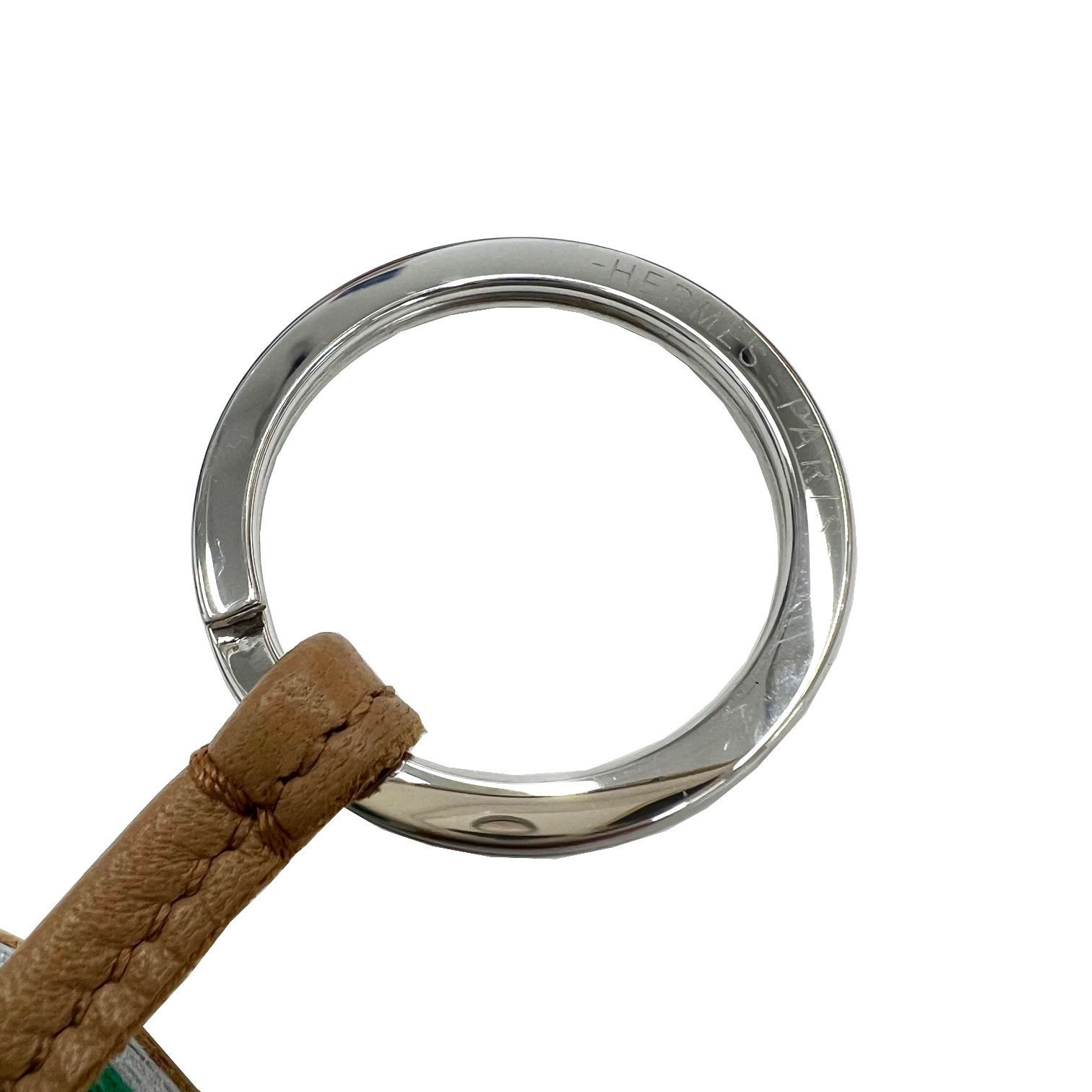 HERMES エルメス カルメン チャーム トリコロール チャイ