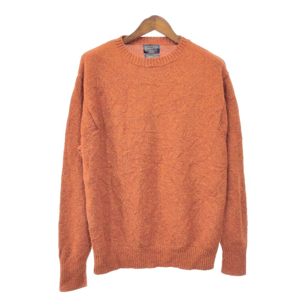 PENDLETON ペンドルトン ウール ニット セーター オレンジ (メンズ XL相当) 中古 古着 Q9766