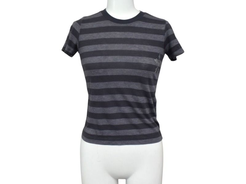CHROME HEARTS クロムハーツ バックプリントボーダー 半袖Ｔシャツ グレー ブラック シルバー レッド サイズ3T 4b003380