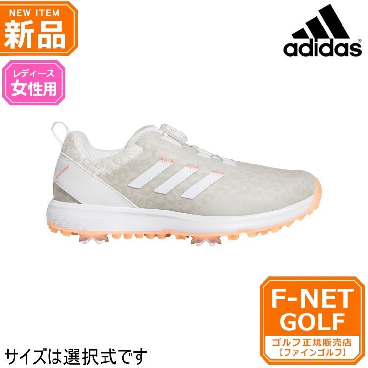 【34ホワイト/コーラル】adidas アディダス ゴルフシューズ ウィメンズ S2G ボア 23 lij47 (EE相当/スパイクレス) （ レディース） メルカリ