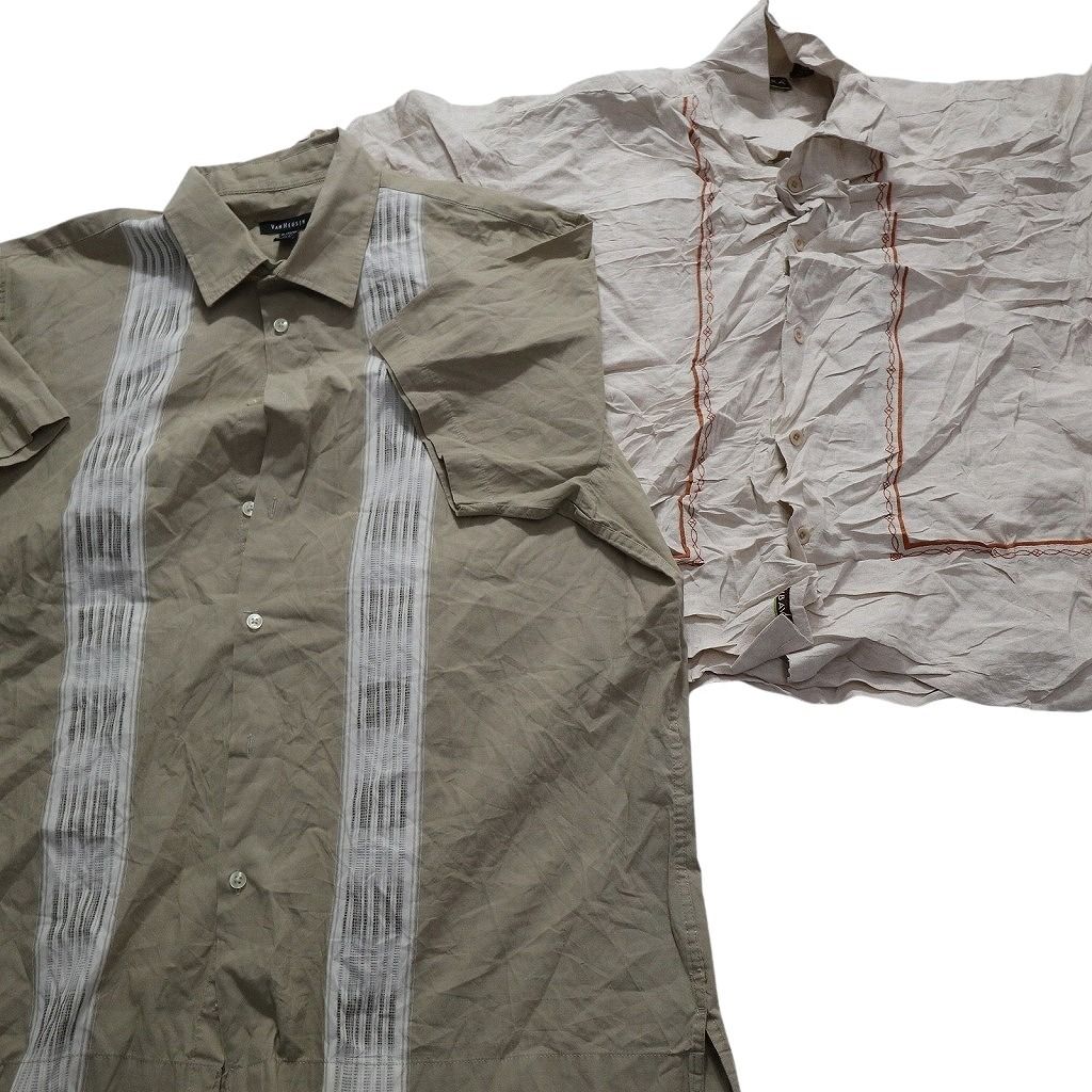 古着卸 まとめ売り ライン系 半袖シャツ 10枚セット (メンズ XL  