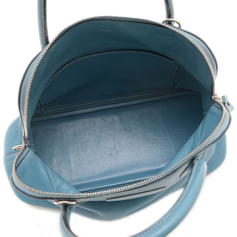 エルメス ボリード31 トリヨン ブルージーン シルバー金具 O刻印