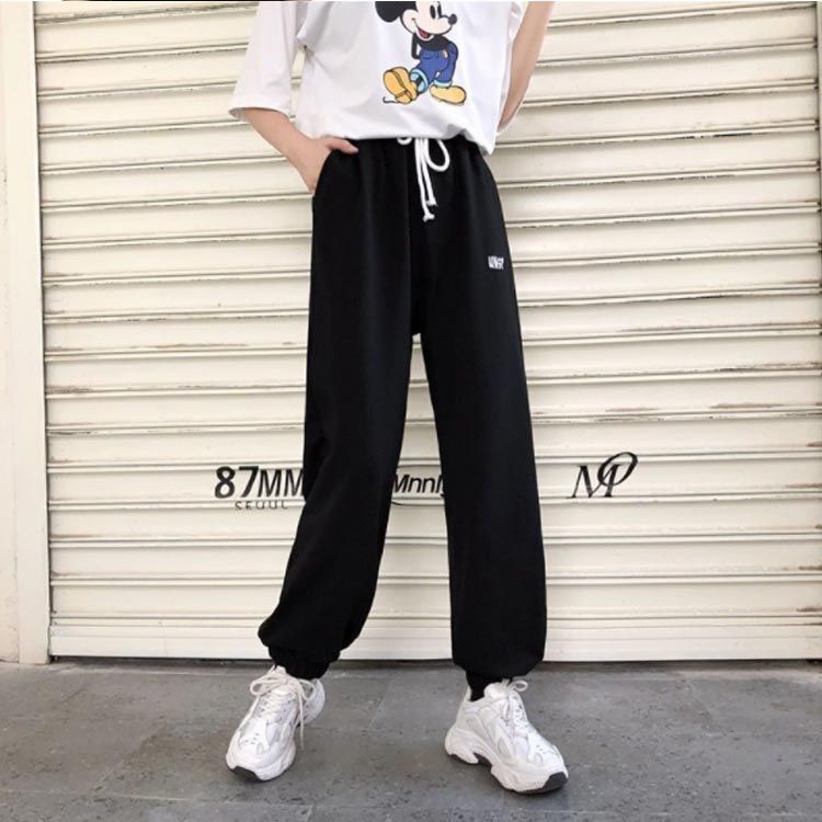 2色 スウェットパンツ ゆったり ルーズ リラックス 大人 部屋着 スウェット パンツ レディース 黒 白 春秋 ボトムス 伸縮性