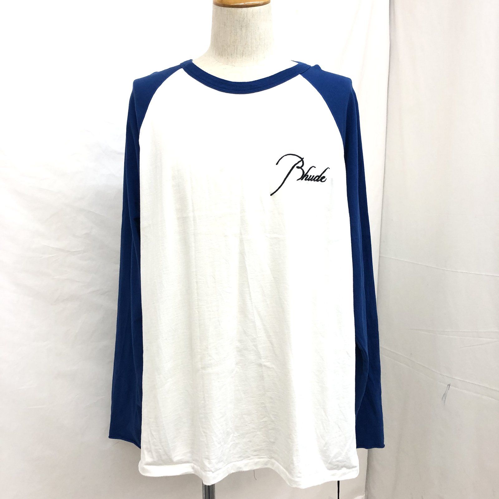 RHUDE ルード ロングTシャツ ロンT ブルー ホワイト ラグラン Long 