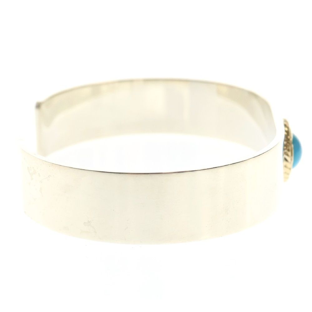 TADY & KING (タディアンドキング) 金縄ターコイズ 平打ちバングル