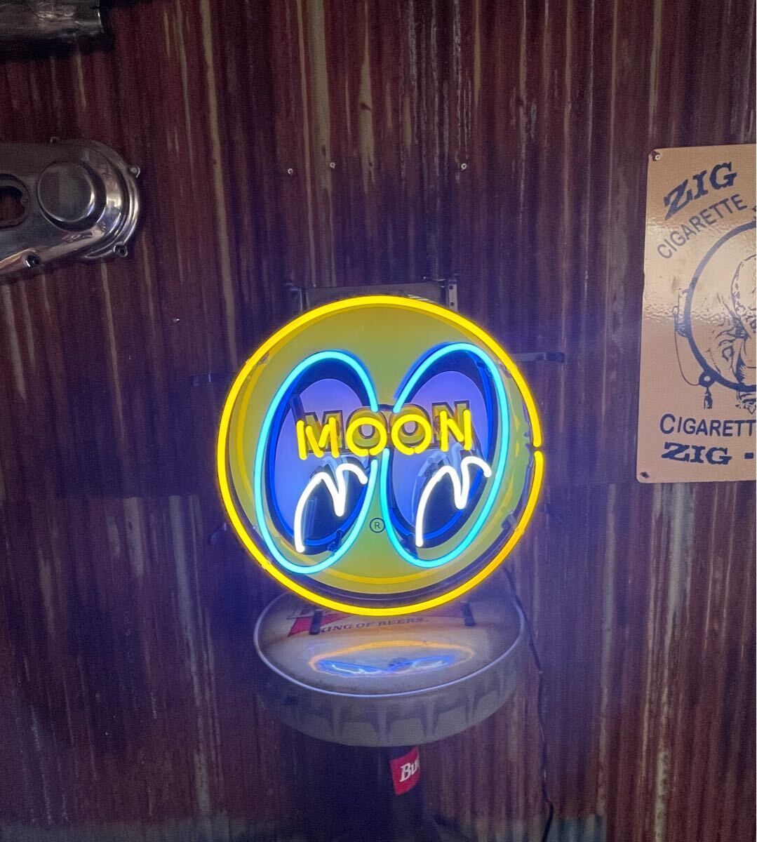 ムーンアイズ ネオン 看板 雑貨 ラットフィンク ハーレー 車 バイク