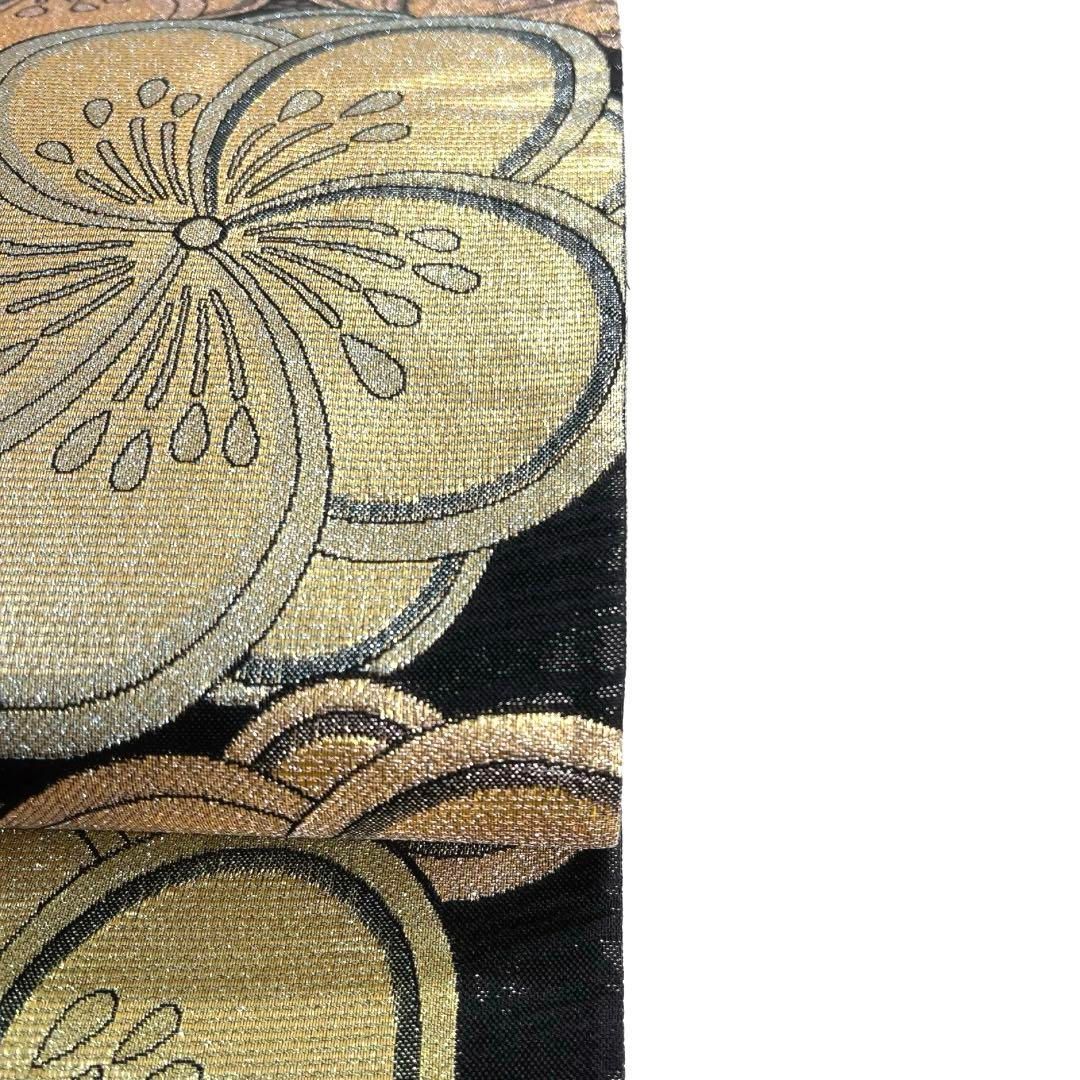 振袖帯 袋帯 八重梅 梅花 桜 黒地 着物 034a d 【公式通販】