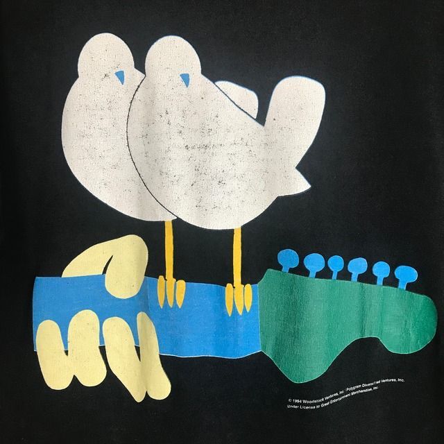 90s VINTAGE WOOD STOCK 94 フェスT ロックT バンドT 半袖 Tシャツ 