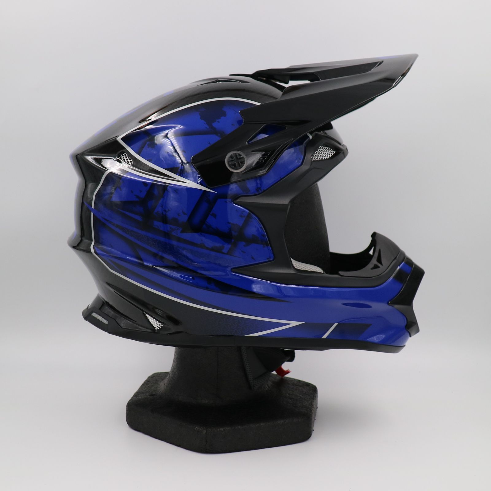 ZEALOT マッドジャンパー2 CARBON HYBRID GRAPHIC BLUE Lサイズ MJC0013 オフロードヘルメット FFCRYSTALESIA_COM