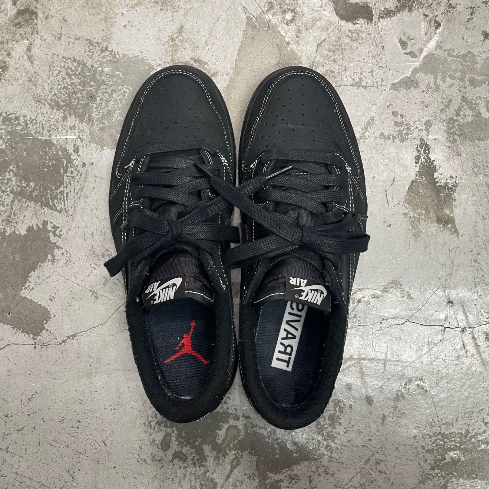 処分！Nike Air Jordan 1 Low ブラックファントム ブラックファントム 偽物 ナイキ エアジョーダン1 x Travis