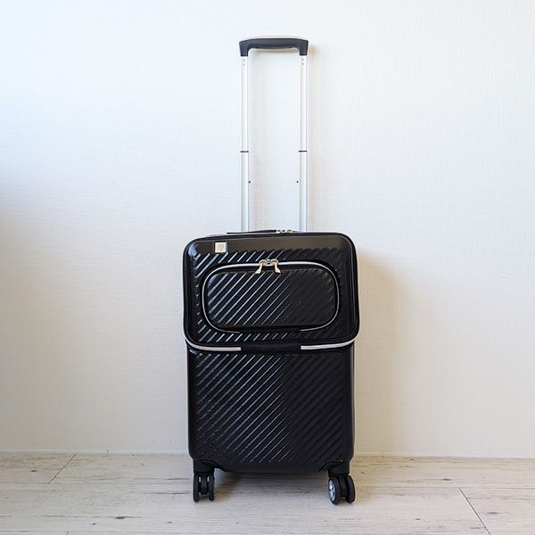 レジェンドウォーカー LEGEND WALKER 6024 LCC機内持ち込み対応スーツケース キャリーケース 34L ブラック フロントオープン F-2025-10-01