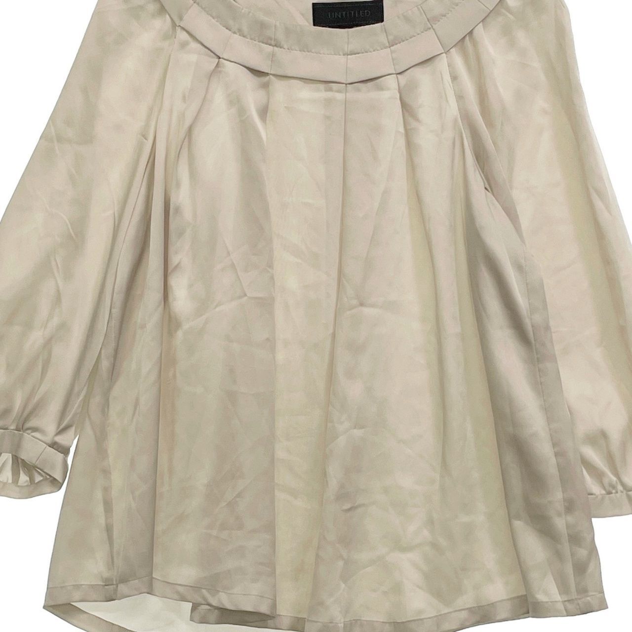 新品未使用　アンタイトル　ベージュ系　ブラウス　サイズ2 UNTITLED アンタイトル 2 レディース 七分丈ブラウス Mサイズ