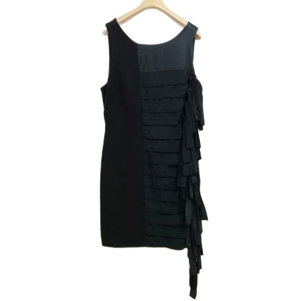 ビーシービージーマックスアズリア BCBGMAXAZRIA ティアード ワンピース ドレス ノースリーブ 8 ブラック