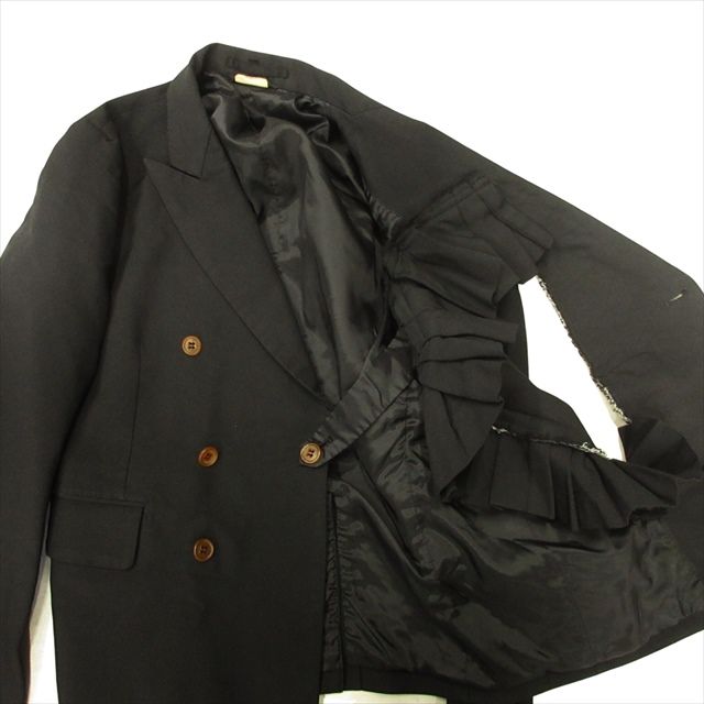 美品 18ss コムデギャルソン COMME des GARCONS ポリ縮絨 カットアウト  