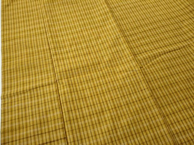 平和屋着物●黄八丈　紬　格子柄　正絹　逸品　CAAS6726yc 平和屋着物○黄八丈 紬 格子柄 正絹 逸品 CAAS6726yc - メルカリ