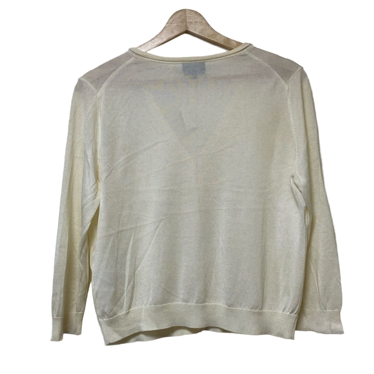 LANVIN COLLECTION ランバンコレクション カーディガン サイズ40 M レディース - アイボリー 長袖