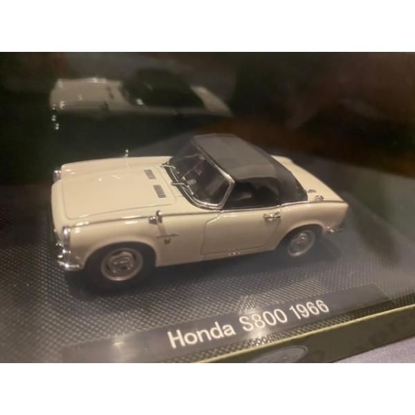 Honda S800 1966 White Soft Top Closed 1/43 Ebbro Mini Car