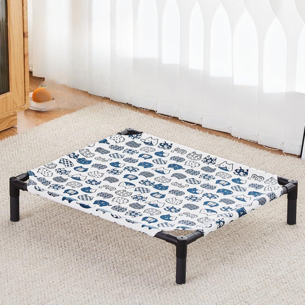 犬用ベッド 噛んでも破れない 小型犬 耐噛み 脚付きコット型 鉄