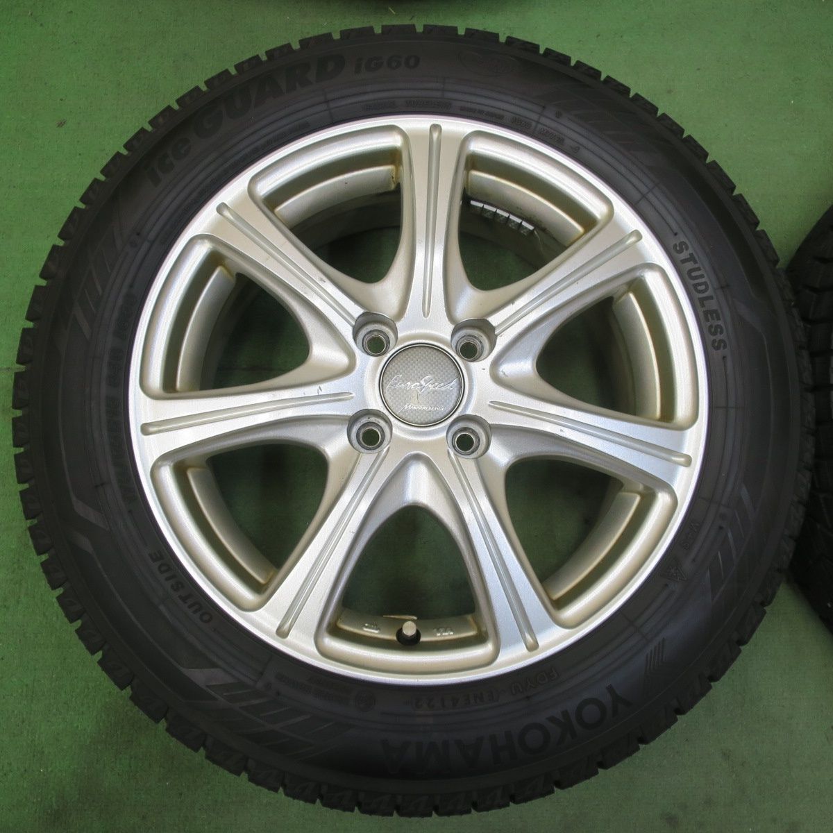バリ溝 22年 9.5分以上 スタッドレス 175 65R15 ヨコハマ アイスガード iG60 EuroSpeed MANARAY SPORT ユーロスピード 15インチ PCD100 4H 5092306イス FFCRYSTALESIA_COM