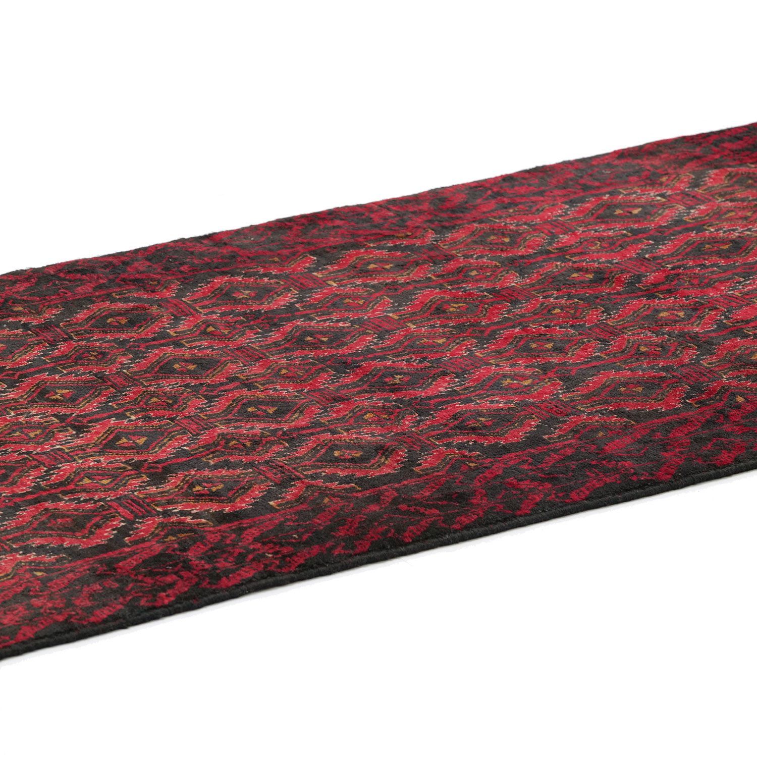 トルバトヘイダリエ 1950年代 2700×980mm セミアンティーク ダイヤモンドモチーフ 大判ランナー絨毯- carpet-アンティークペルシャ絨毯 ヴィンテージラグ専門店 MARWIL-DEMENAGEMENTS_CH