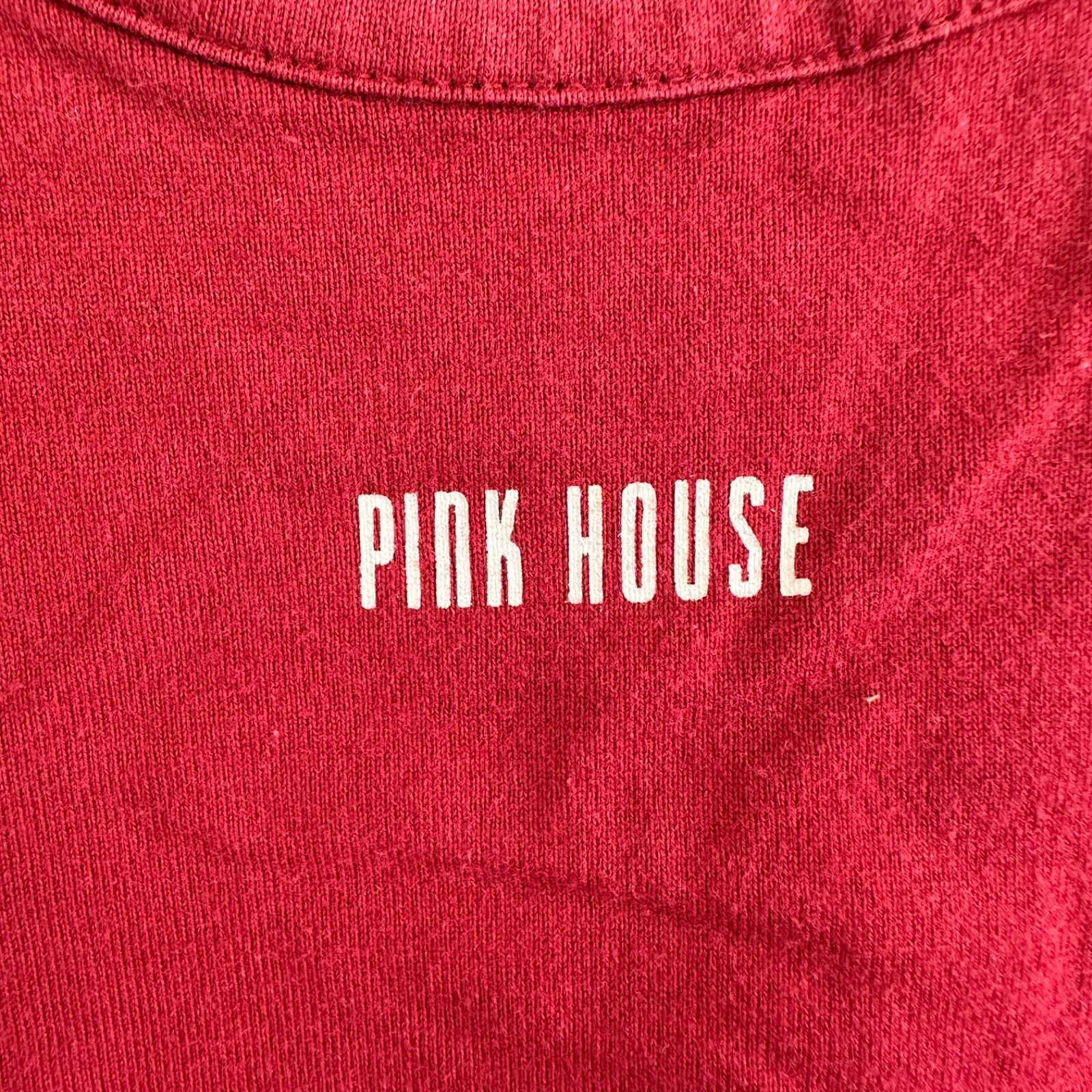 PINK HOUSE ピンクハウス長袖ロングTシャツ 白 ロゴ ロンT