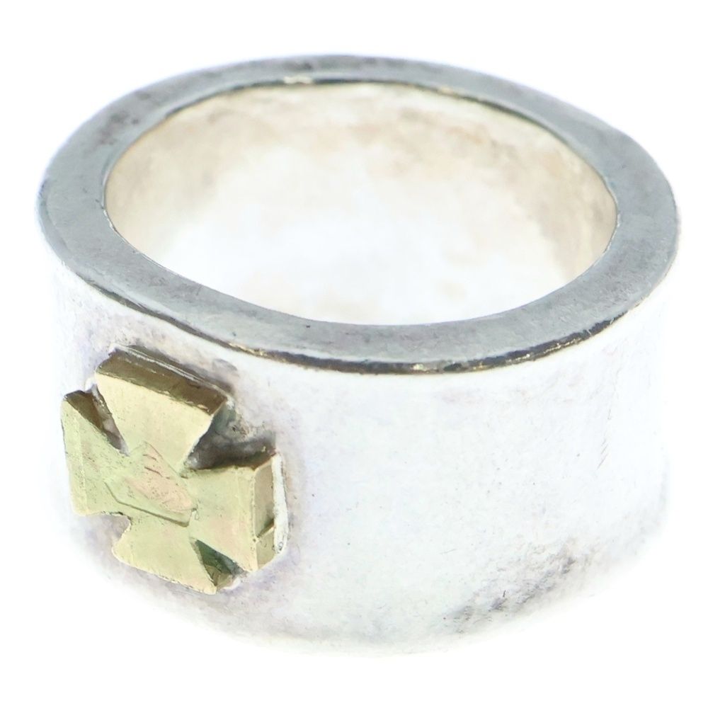 STOP LIGHT ストップライト K18付きIron Cross アイアンクロスリング シルバーゴールド