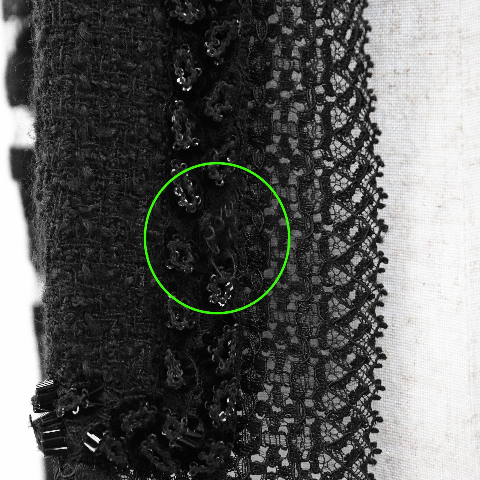 ツイード レーススリーブ