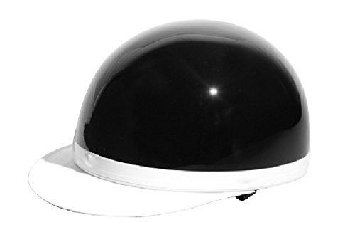 XL ブラック 白ツバ (頭囲 ハーフ ヘルメット 61cm~62cm未満