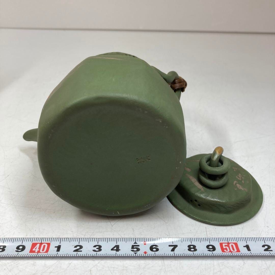 萬古焼　名工　立花造茶瓶　共箱　持ち手込みの高さ14㎝　東Y5-0619② 萬古焼 名工 立花造茶瓶 共箱 持ち手込みの高さ14㎝ 東Y5-0619②