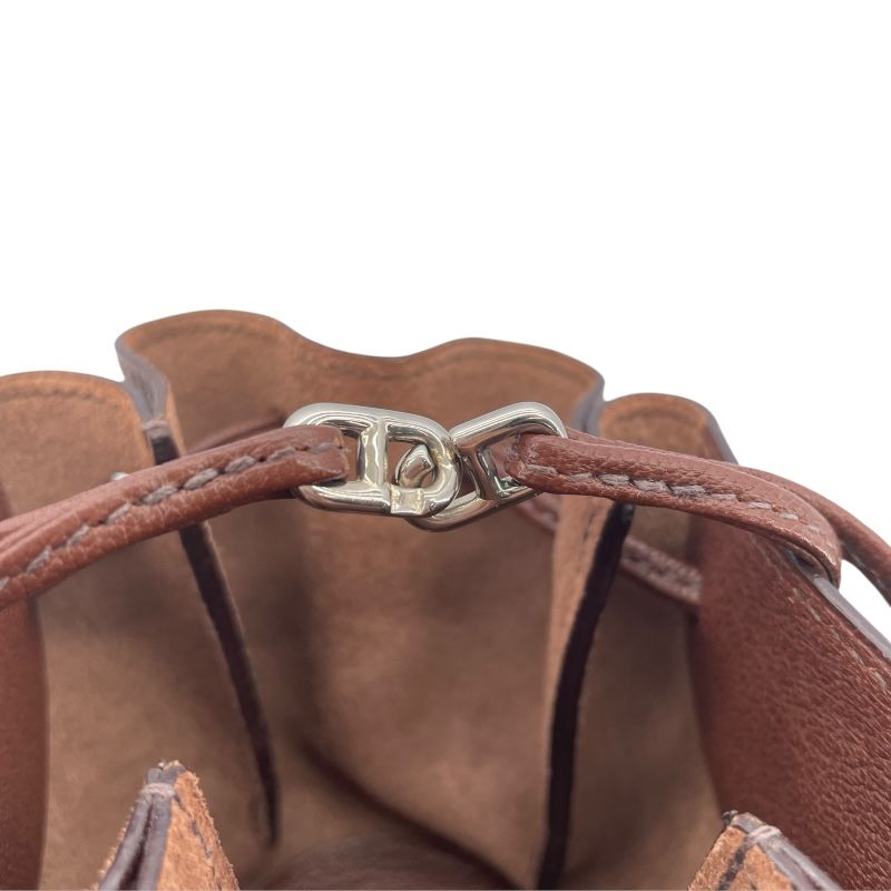 エルメス HERMES ヴェスパポーチ □H刻印 ノワゼット SV金具  