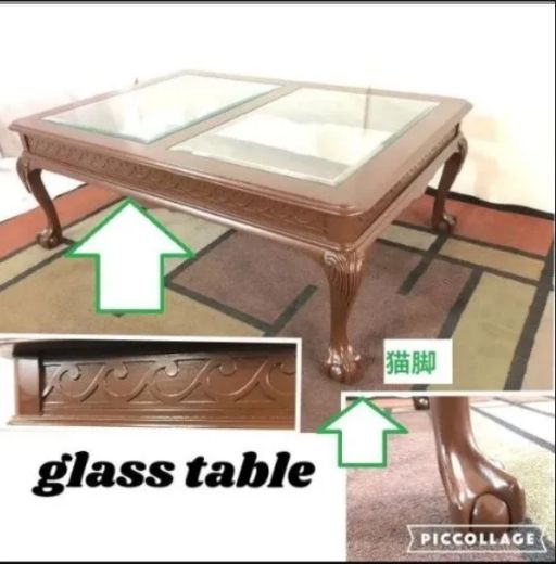 ▼【希少】ヴィンテージ アメリカ ガラステーブル テーブル  センターテーブル ▽【希少】ヴィンテージ アメリカ ガラステーブル テーブル