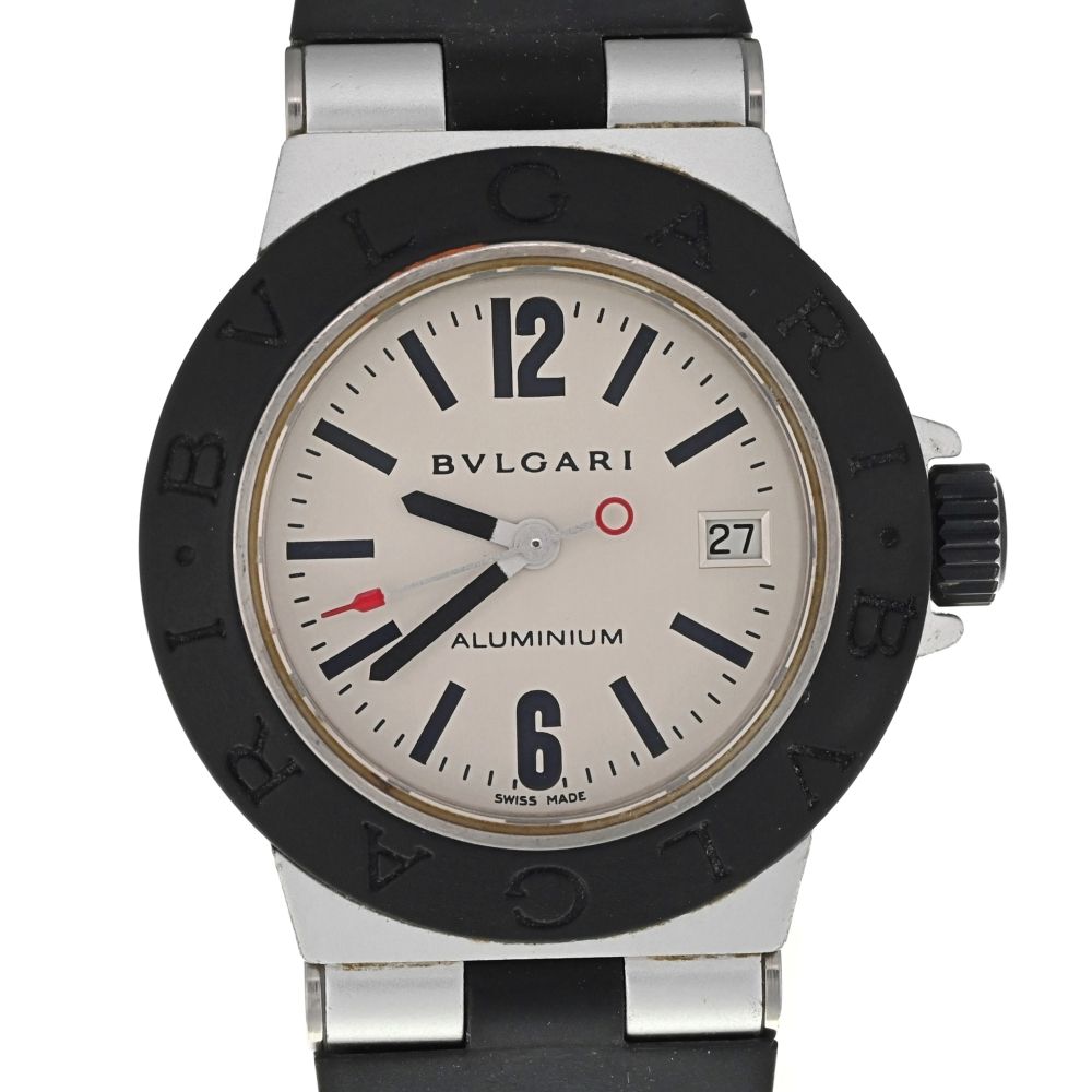 ブルガリ BVLGARI AL29TA アルミニウム デイト クォーツ レディース良品 J#137050