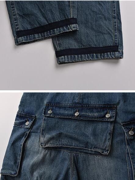 デニムパンツ ペインターパンツオールインワンポケット付き