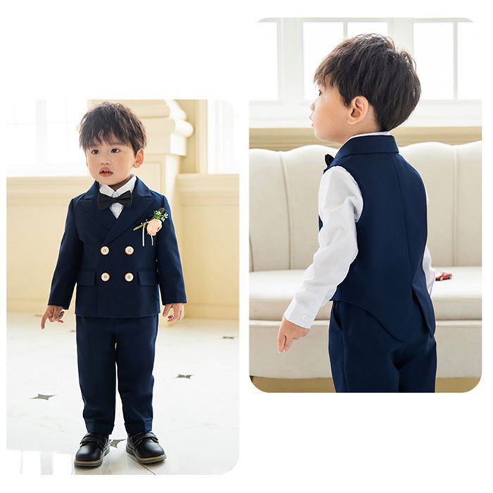 ☆ ネイビー ☆ 120cm ☆ 男の子 フォーマルスーツ pkxt8870