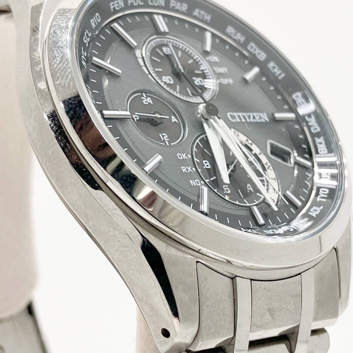 CITIZEN ATTESA H804-T018696 クロノ メンズ腕時計 CITIZEN/シチズン】 アテッサ H804-T018696 腕時計 チタン