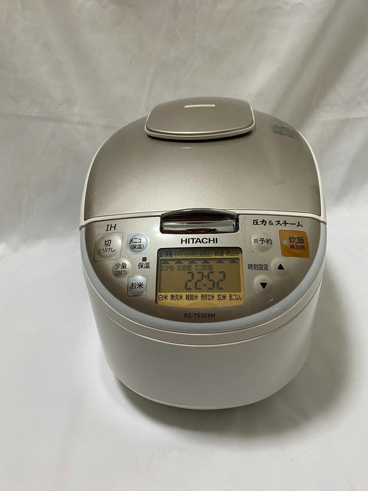 HITACHI 日立 炊飯器 ホワイト RZ-TS103M 圧力スチーム 5.5合 IH炊飯器