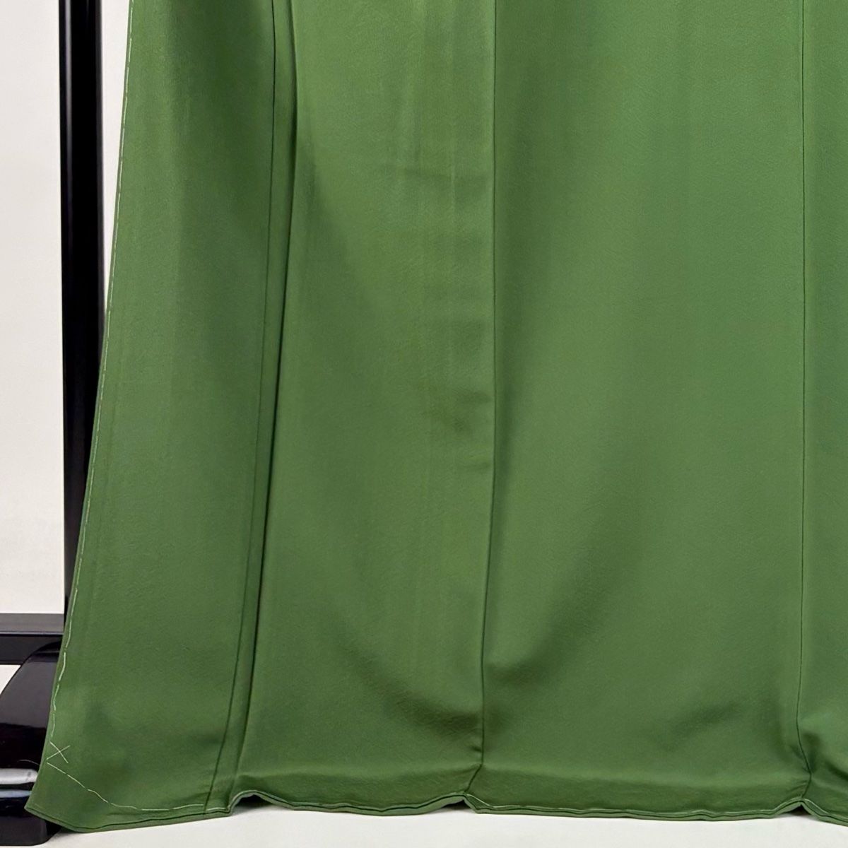 色無地 身丈175cm 裄丈68cm L 袷 落款 緑 正絹 秀品