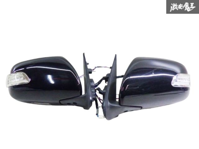 【完全動作品！】VALENTI バレンティ 200系 ハイエース ミラー ドアミラー 左右 ブラック系 2 3 5ピン シルクブレイズレンズ 棚2Q22