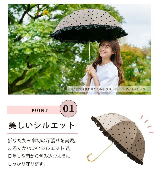 バーバリー BURBERRY フリル 折り畳み傘 日傘 ブラック　綺麗 BURBERRY - BURBERRY/Burberry(バーバリー) 日傘 - 黒