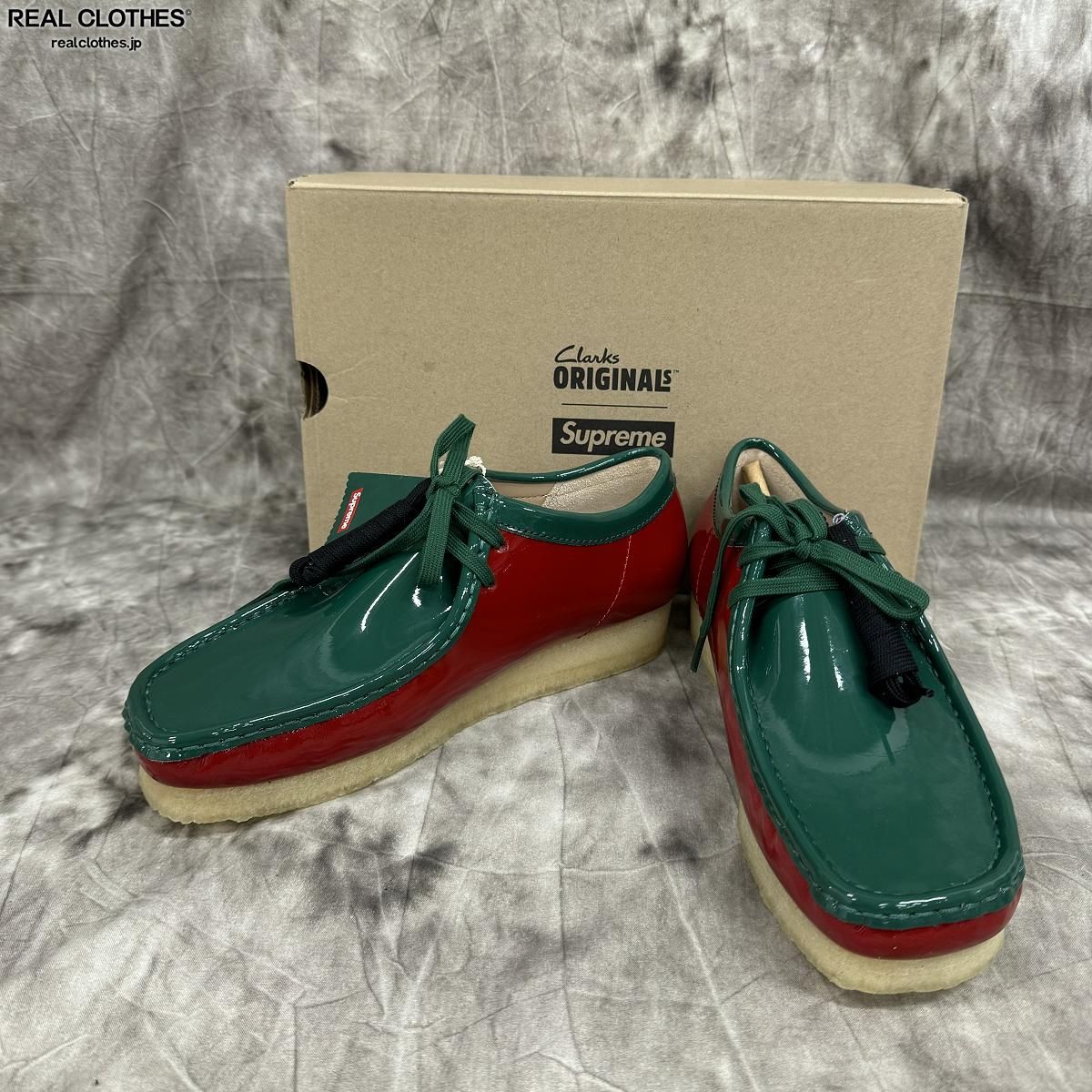 【未使用】Supreme×Clarks/シュプリーム×クラークス【24SS】Patent Leather Wallabee/パテント レザー ワラビー マルチカラー/6