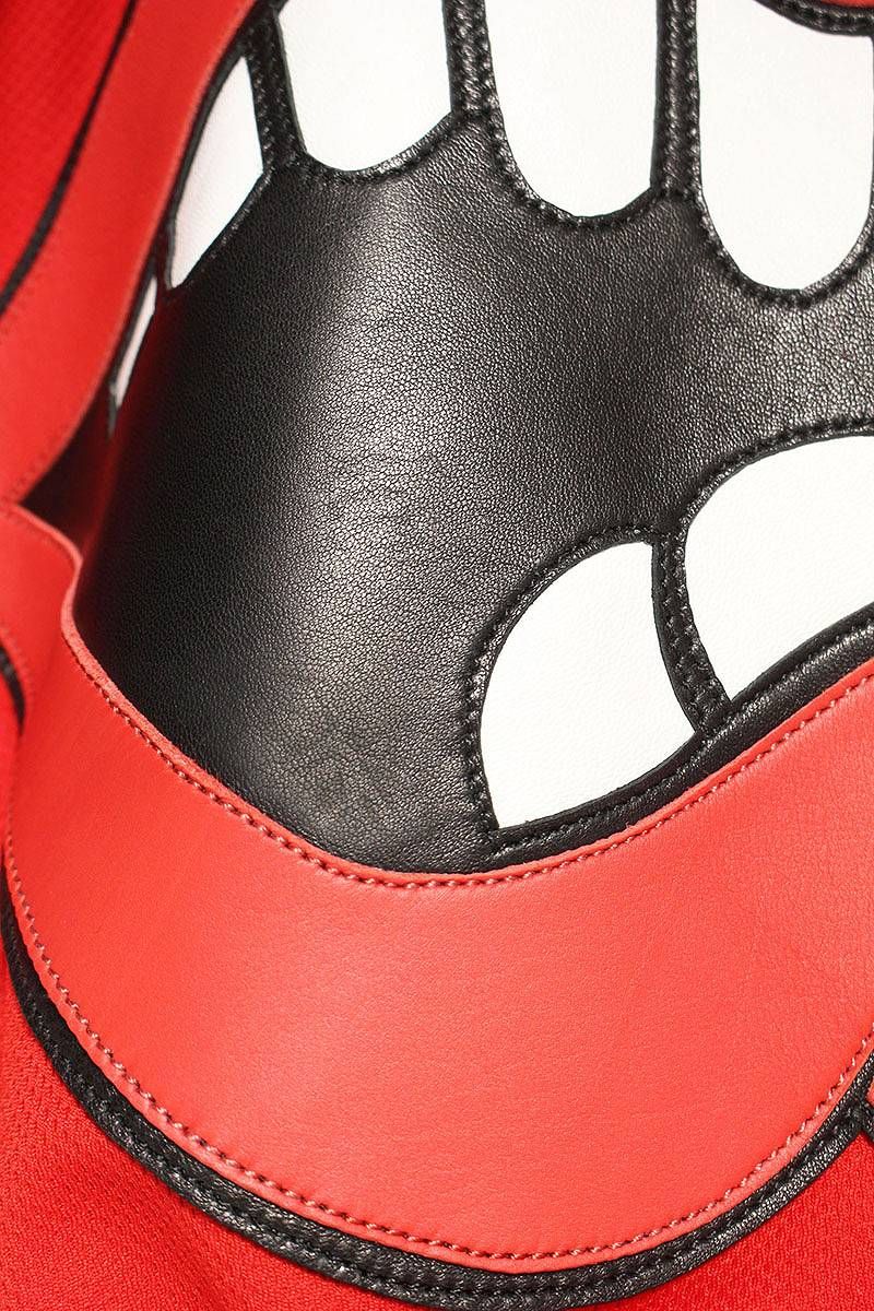 クロムハーツ サイズ:L  MATTY BOY CH Hockey Jersey Long Tee レザーパッチチョンパーホッケーシャツ長袖カットソー 中古 SJ02 クロムハーツ MATTY BOY CH Hockey Jersey Long Tee レザーパッチ