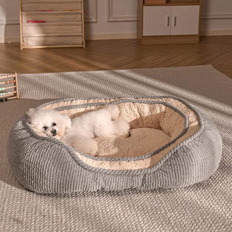 猫ベッド 犬ベッド ペットクッション ふわふわベッド 寝床 キャットベッド ふわふわ あったか 犬小屋 ペット 犬猫通用 狗ベッド bEeS434