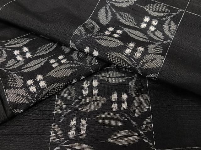 平和屋着物○上質な紬 変わり市松文様 正絹 逸品 未使用 DAAU0703tw