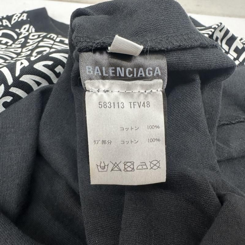 BALENCIAGA バレンシアガ Tシャツ 長袖 19AW Wave Logo ウェーブ